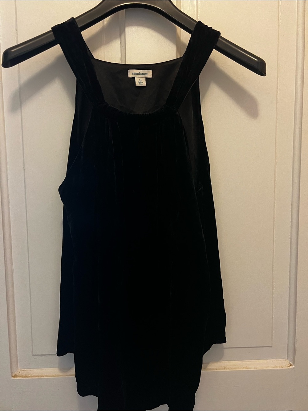 Sundance Black Velvet Tank Top